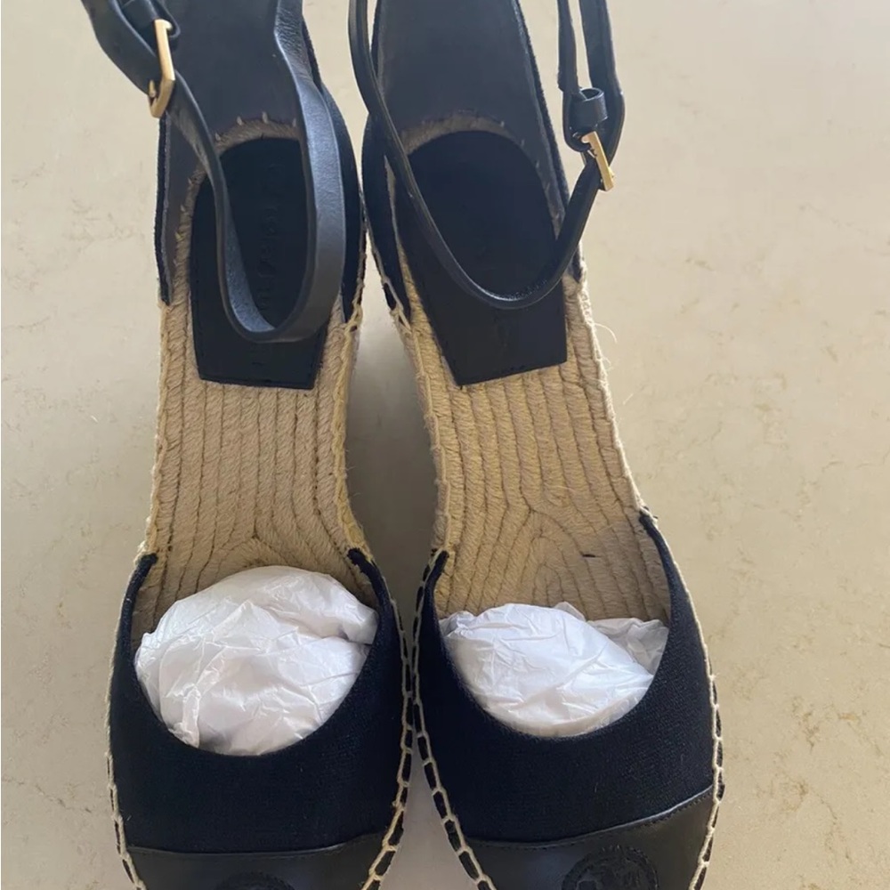 Brand new Tory Burch espadrilles If you are a true 9.5 then you will love them.